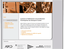 Tablet Screenshot of licencedetransport.ch